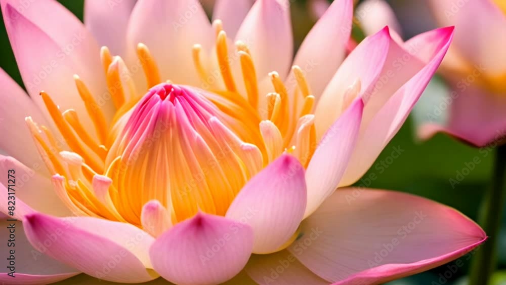 Beautiful pink lotus flower in summer Beautiful pink lotus flower in summer