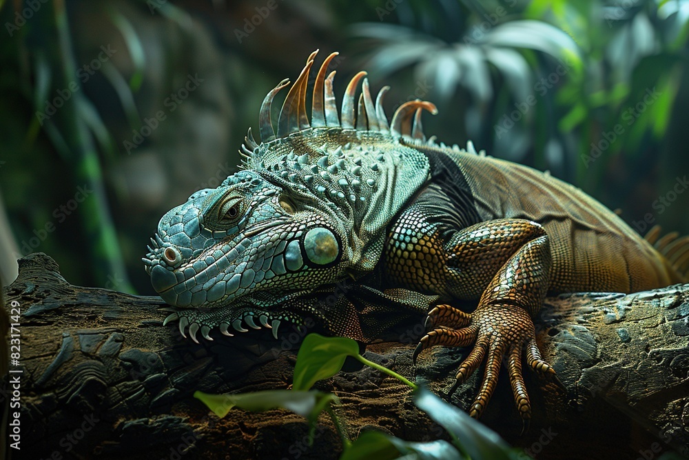 Fototapeta premium Close ups of lizards