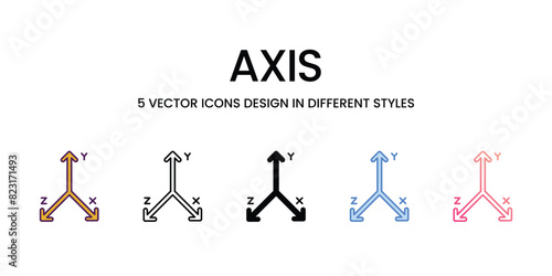 Axis Icon editable stock vector icon