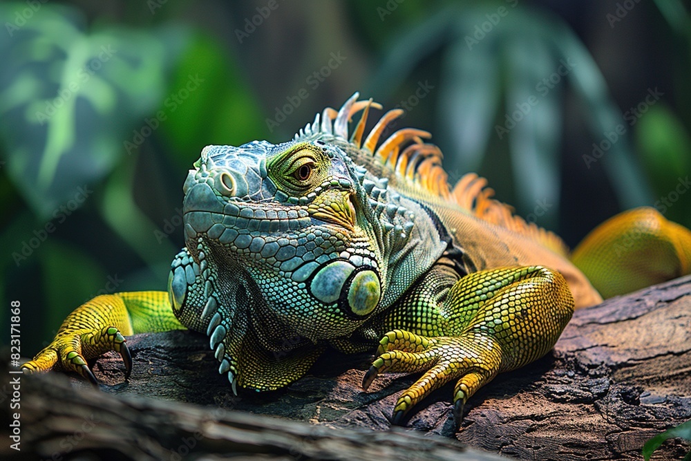 Close ups of lizards