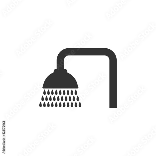 Shower symbol icon isolated on transparent background