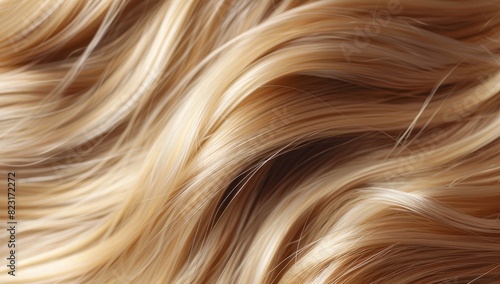 Detailed View of Blonde Hair Texture