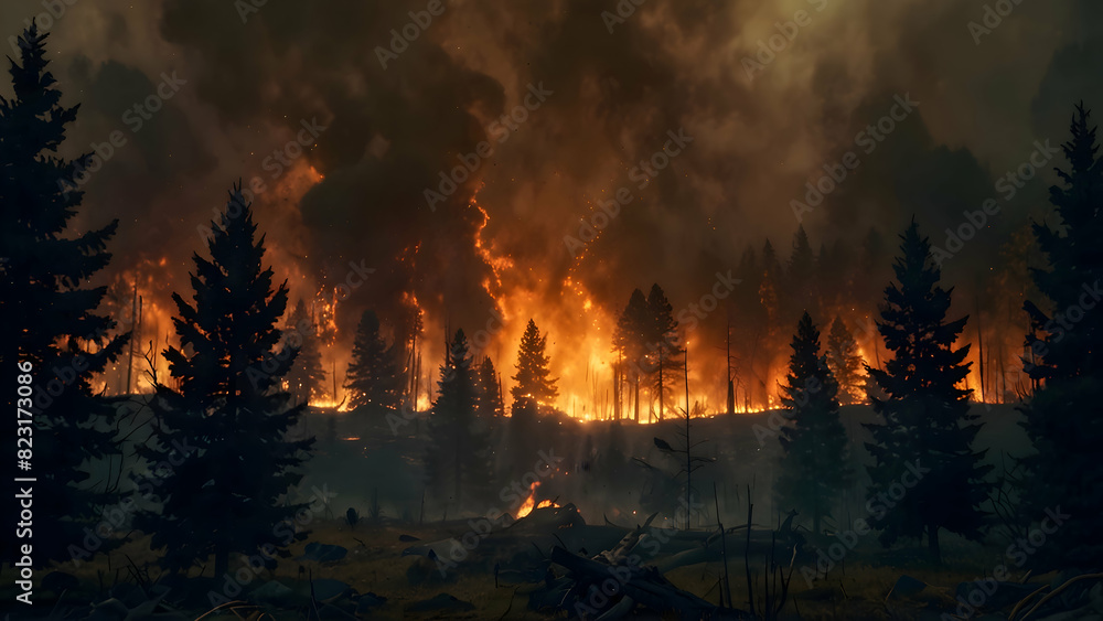 fire in the forest fire in the forest