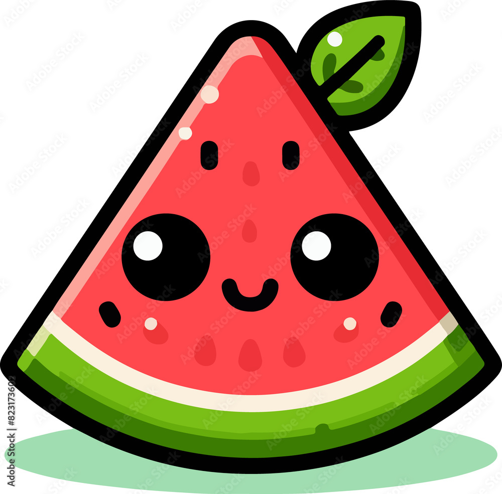 Obraz premium Watermelon illustration created by artificial intelligence.