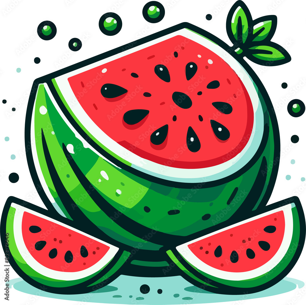 Watermelon illustration created by artificial intelligence.
Watermelon illustration created by artificial intelligence.