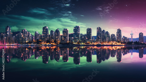 Twilight Serenity: Urban Skyline Reflections © evening_tao