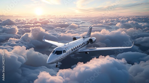 private airplane in the sky