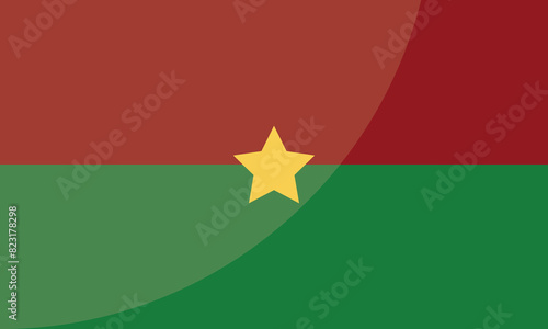 Burkina Faso National Flag for background, backdrop. Vector illustration