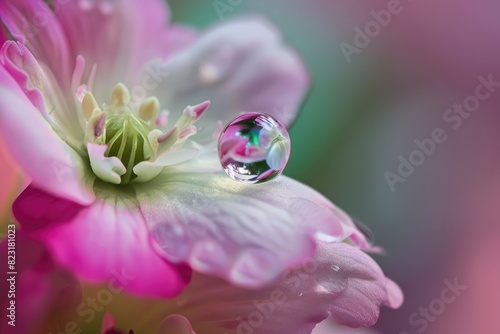 Capturing a Big Water Drop on a Flower Petal