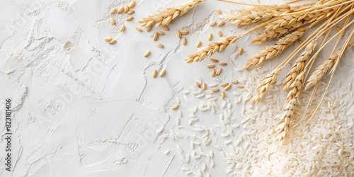 Close-Up of Rice and Wheat