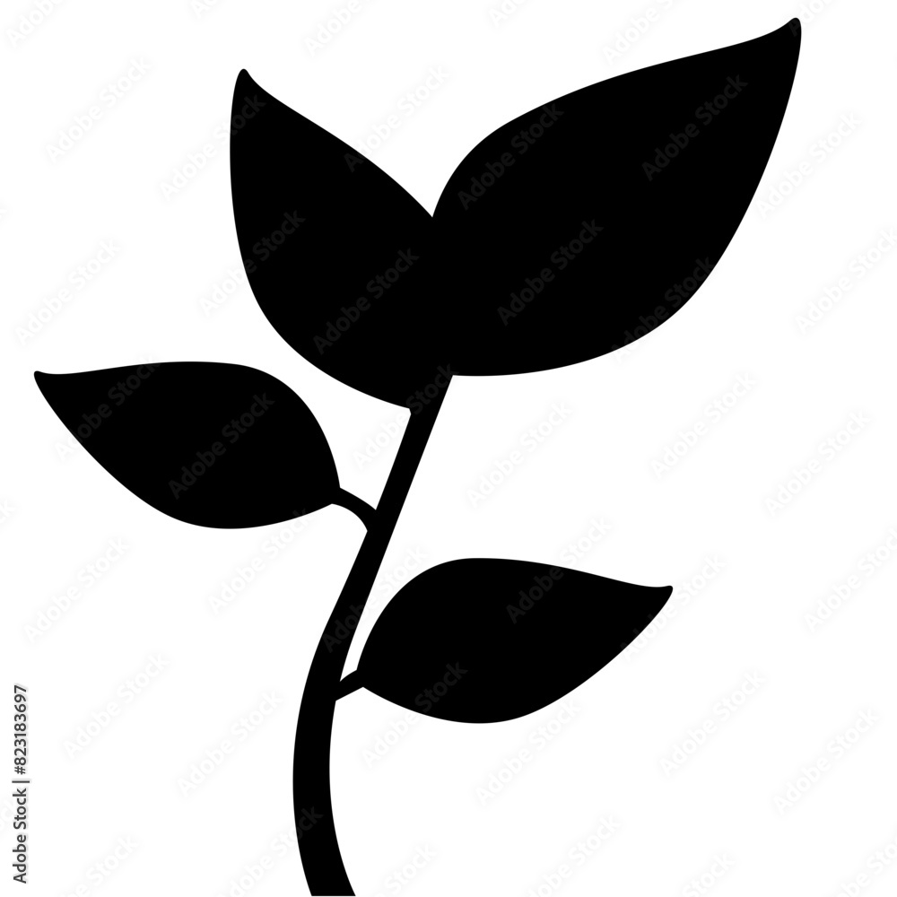 plant shadow vector illustration isolate on white plant shadow vector illustration isolate on white