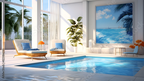 Garden Wall  Terrace  Pool Background Background Image .Image  Decor top home background  A white pool in the hotel view pool side 