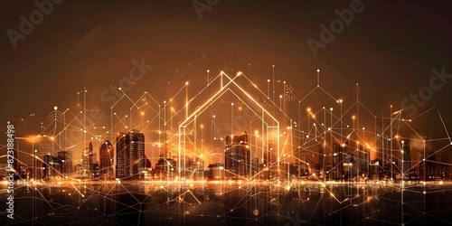 Blockchainenabled smart contracts streamline real estate transactions ensuring secure and efficient deals. Concept Real Estate Transactions, Smart Contracts, Blockchain Technology, Security photo