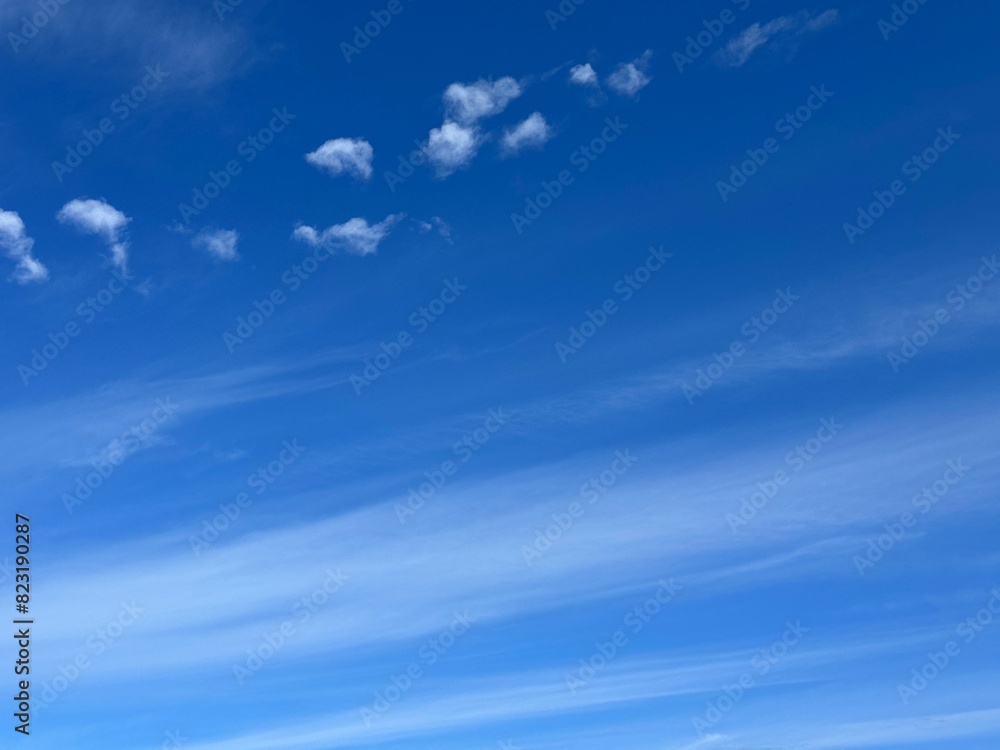 Blue skies and clouds background. 