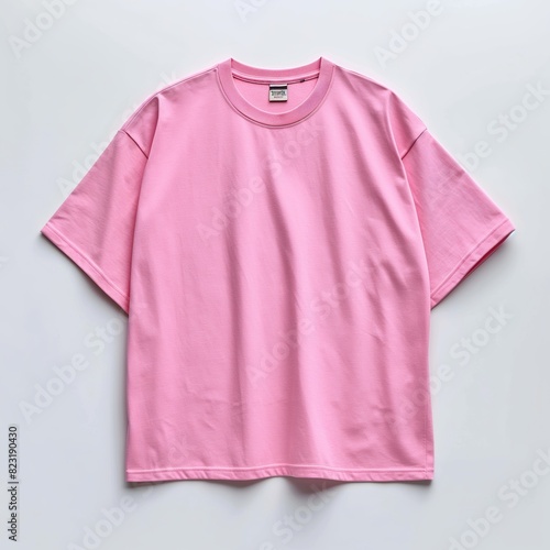 blank Pink Oversized T-Shirt Mockup From Front View Plain Tee Mockup for Oversized Tshirt Design