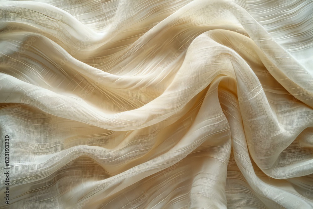Long pattern on white fabric Long pattern on white fabric