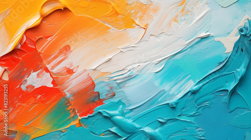 multicolored texture painting, abstract art background, oil on canvas
