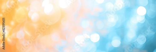 Warm and Cool Bokeh Light Dots Abstract