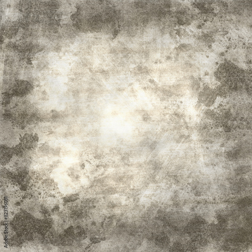 Hand painted grunge texture with faded center for text. Square distressed background texture.