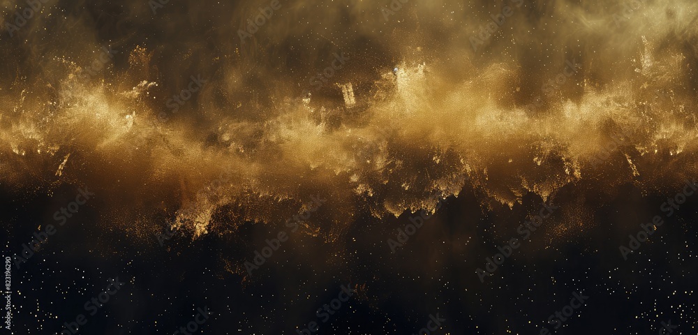 Golden Clouds and Stars in Mystic Skyscape Golden Clouds and Stars in Mystic Skyscape
