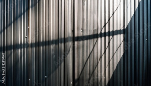 Wallpaper Mural A corrugated metal texture background, creating dynamic shadows and highlights for an industrial vibe. Torontodigital.ca