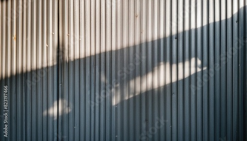 A corrugated metal texture background, creating dynamic shadows and highlights for an industrial vibe.