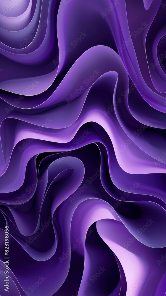Obraz premium Vibrant Purple Waves, Abstract Background
