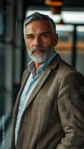 Confident Middle-Aged Businessman in Casual Suit © M.Gierczyk