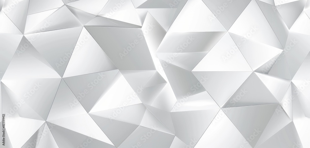 Obraz premium Modern White Geometric Polygonal Background