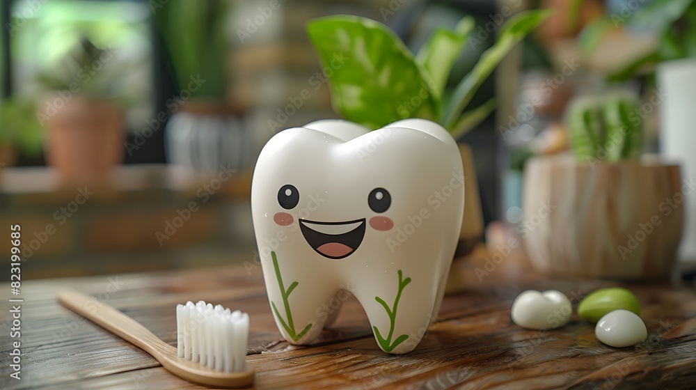 Cartoon Tooth Character Teaches Proper Brushing A Fun Approach to ...