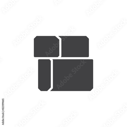 Yoga block vector icon