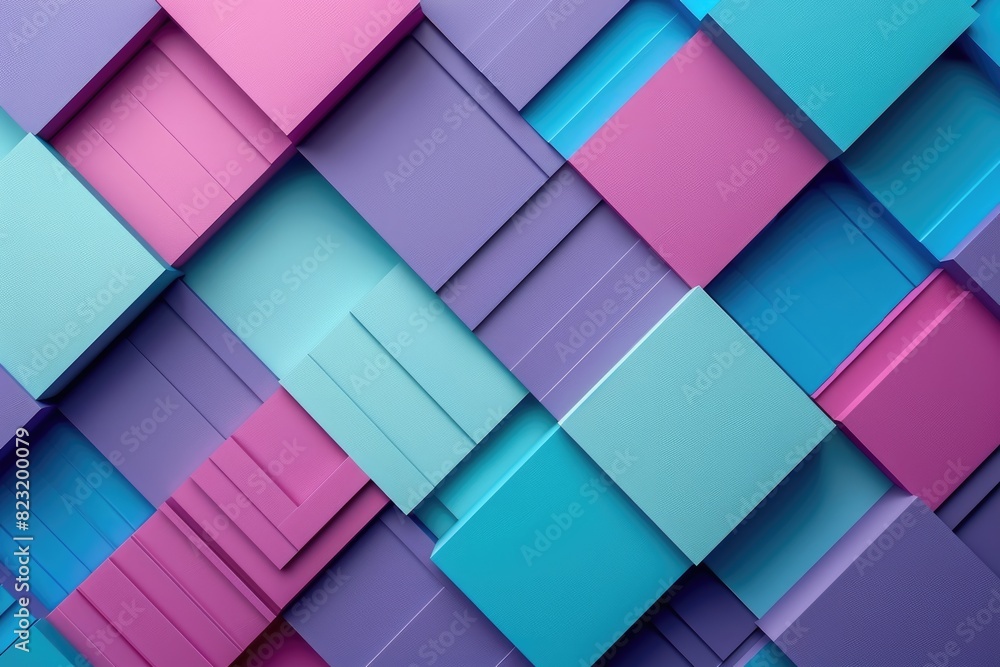 Pink and blue paper with geometric background Pink and blue paper with geometric background