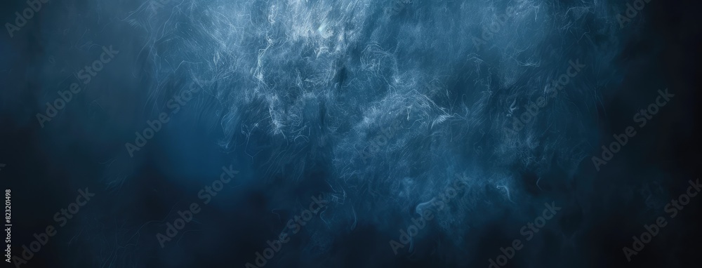 Fototapeta premium Mysterious Blue Smoke on Dark Background