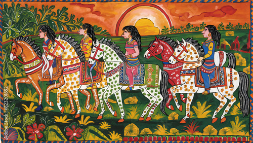 High resolution wall art images for wall decoration, classical wall painting images illustration.