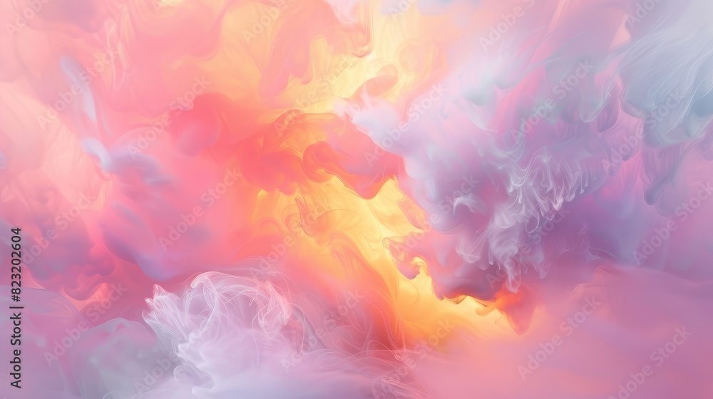 Vibrant Abstract Clouds in Pastel Colors