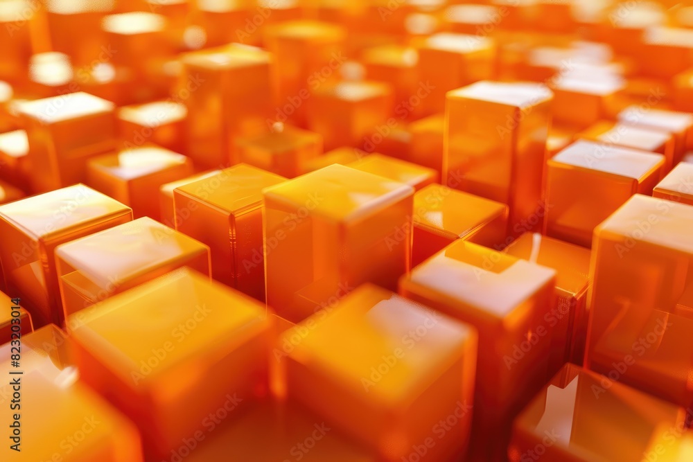 Orange blocks, geometric shapes Orange blocks, geometric shapes