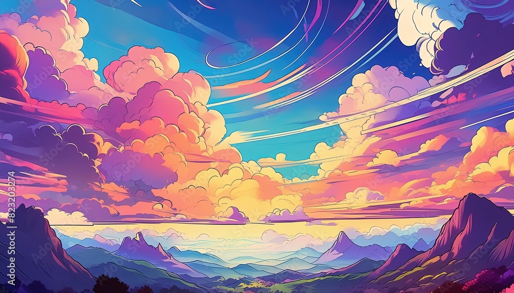 A Serene Summer Day at the Beach in Anime Style A Serene Summer Day at the Beach in Anime Style