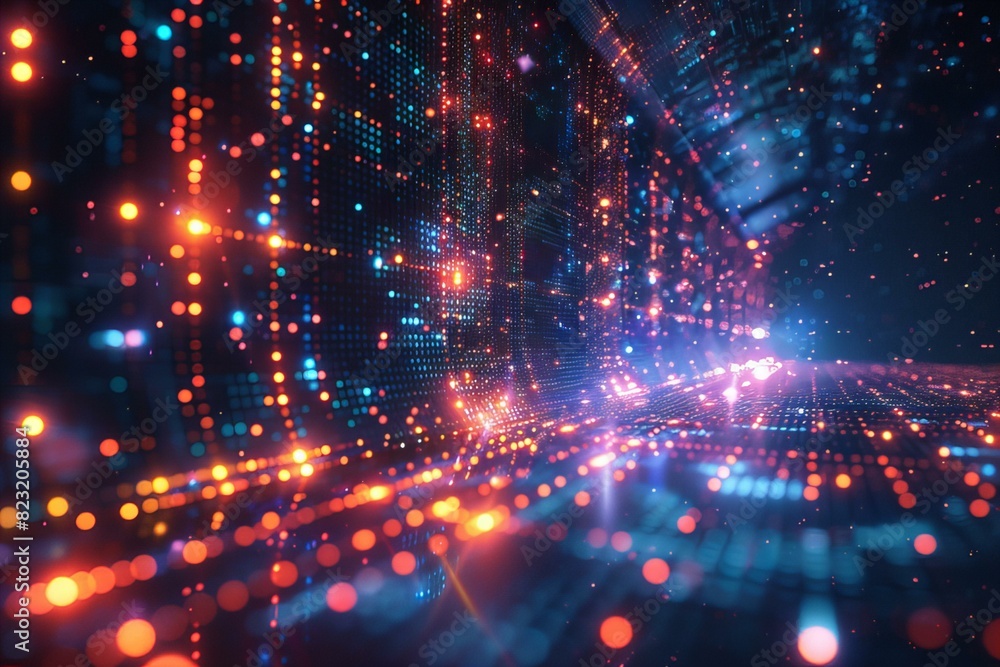 Obraz premium Colorful lights background close up