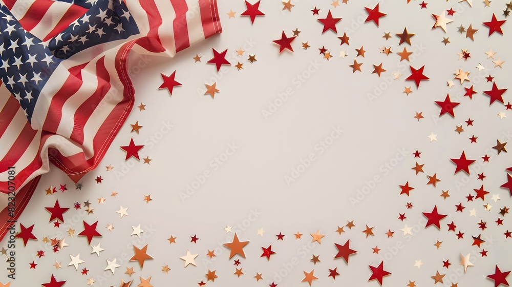 Fototapeta premium USA flag with star