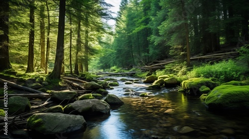 Stunning forest landscape image.