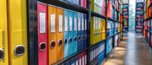 A colorful and organized library of files and folders.