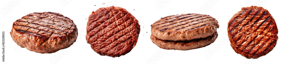 grilled burger meat png element set on transparent background grilled burger meat png element set on transparent background