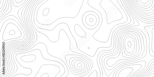 Abstract background vector. Abstract topographic contours map background. Abstract white pattern topography vector background. Black and white topography contour line map isolated on white background
