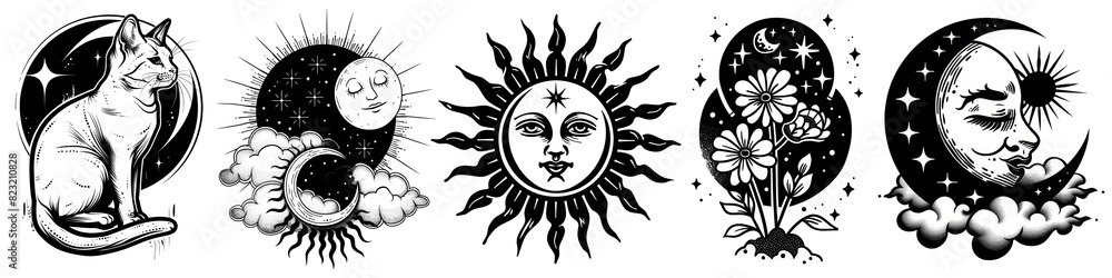 Tattoo flat illustration illustrated graphics stencil. png on transparent background Tattoo flat illustration illustrated graphics stencil. png on transparent background