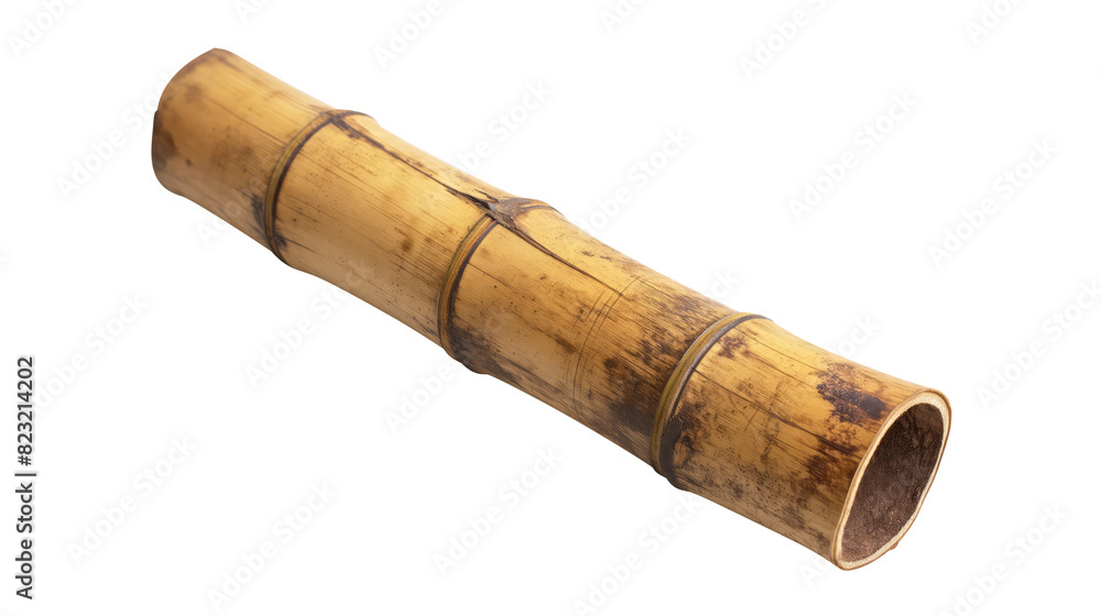 ripe bamboo trunk isolated on transparent white background, clipping path ripe bamboo trunk isolated on transparent white background, clipping path