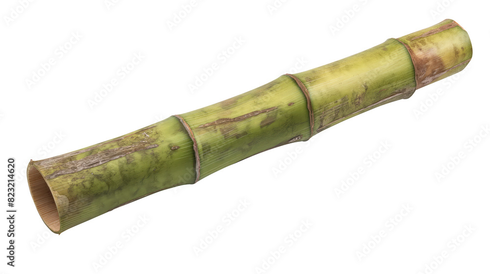unripe bamboo trunk isolated on transparent white background, clipping path unripe bamboo trunk isolated on transparent white background, clipping path