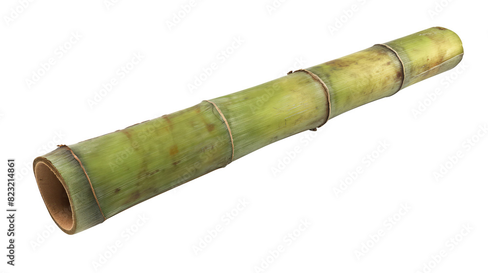 Fototapeta premium unripe bamboo trunk isolated on transparent white background, clipping path