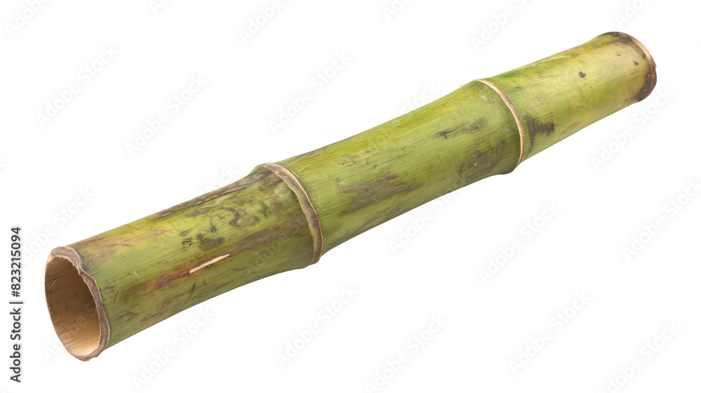 unripe bamboo trunk isolated on transparent white background, clipping path unripe bamboo trunk isolated on transparent white background, clipping path
