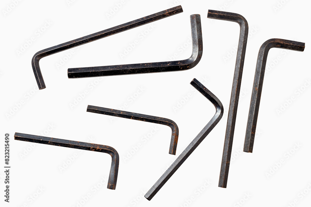 Obraz premium Set of L key wrench mechanic tools