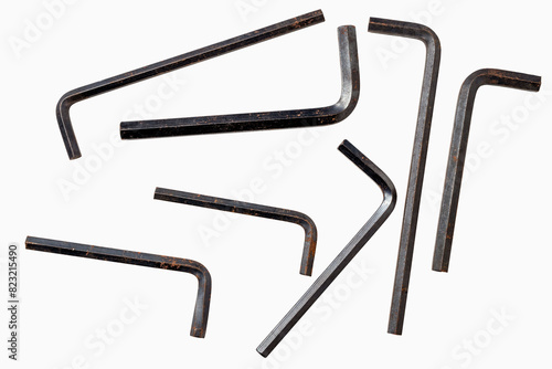 Set of L key wrench mechanic tools photo